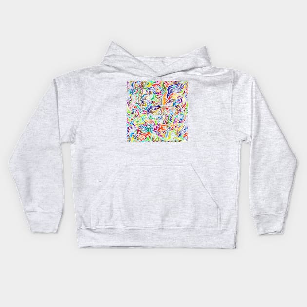 Abstract flames tile Kids Hoodie by Redbooster